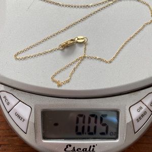14k Yellow Gold Necklace - 16 inches, .05 oz